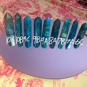 Small blue apatite tower